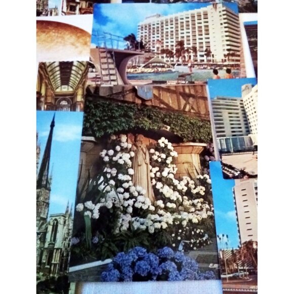 Postcard Lot 12 Vintage Unposted Rouen Normandie Sydney Miami Beach Collectible - Picture 4 of 12